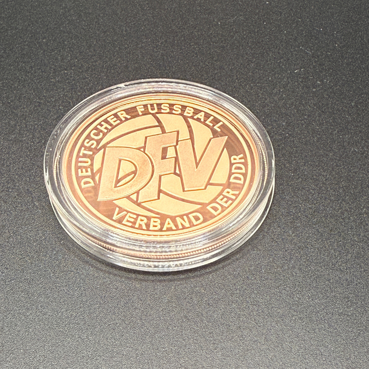 Kupfermedaille „Montreal 1976" – DDR Fußball-Gold | 1 oz Feinkupfer 999
