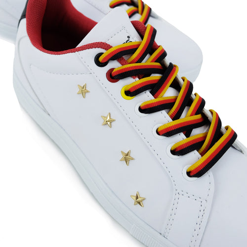 HEROES Deutschland Sneaker – Schwarz-Rot-Gold Fan-Sneaker | Unisex (inkl. 2. Schnürsenkel-Set)